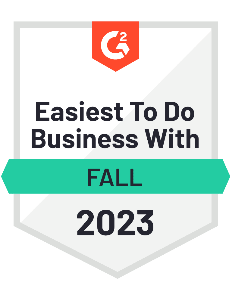 G2 Easiest to do business with fall 2023